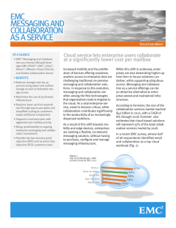 EMC MESSAGING AND COLLABORATION AS A SERVICE