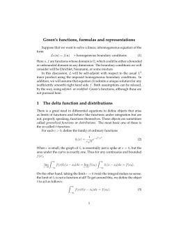 Green`s functions and distributions
