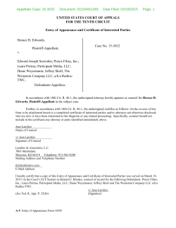 UNITED STATES COURT OF APPEALS FOR THE