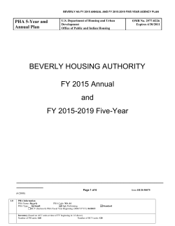 BHA 5 Year Plan - Beverly Housing Authority