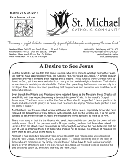 A Desire to See Jesus - Saint Michael Catholic Community