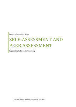 self-assessment and peer assessment