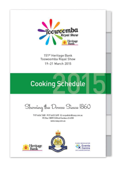 Cooking - Toowoomba Show