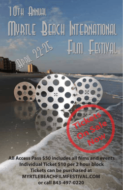 MBIFF 10 Booklet - Myrtle Beach Film Festival