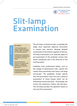 slit-lamp examination - Johnson and Johnson Vision Care