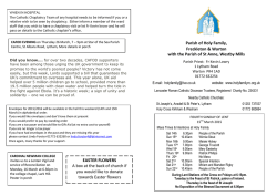 Holy Family bulletin - Holy Family RC Church