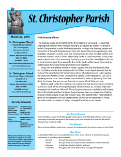 MAR 22 - Saint Christopher Parish