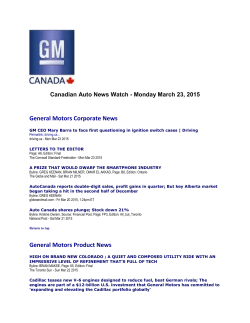General Motors Corporate News - GM