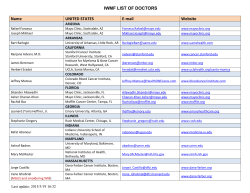 IWMF LIST OF DOCTORS Name UNITED STATES E