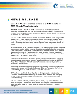 NEWS RELEASE - Canadian Electricity Association