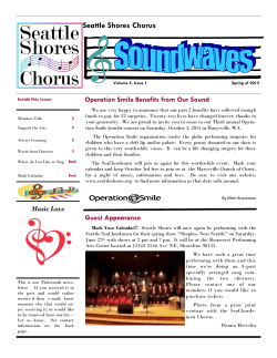 Issue 13 - Spring 2015 - Seattle Shores Chorus