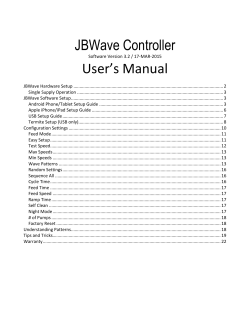JBWave Controller User`s Manual