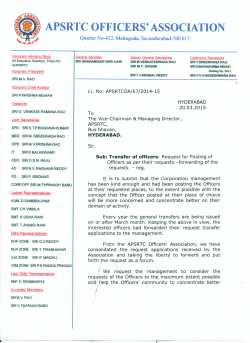 Transfer Requests - APSRTC Officers` Association