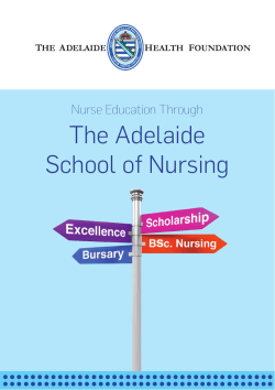 Nursing Booklet - The Adelaide Hospital Society
