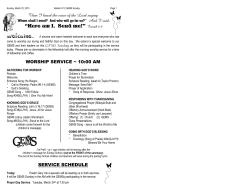 Weekly Bulletin - Blyth Christian Reformed Church