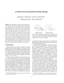 A Geodesic-Preserving Method for Image Warping