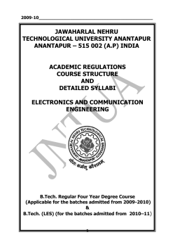 B.Tech – R09 – ECE – Academic Regulations