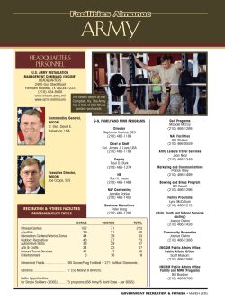 FACILITIES ALMANAC Army | Air Force | Navy | Marine Corps