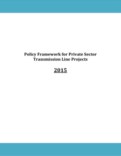 Transmission Line Policy 2015 - Private Power and Infrastructure