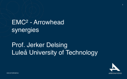 EMC2 - Arrowhead synergies Prof. Jerker Delsing Luleå