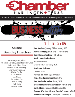 In This Issue - Harlingen Area Chamber of Commerce