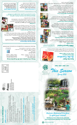 Spring 2015 This Season - Friends of Boerner Botanical Gardens