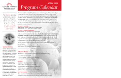 April Calendar PDF - Cancer Support Community Greater Philadelphia