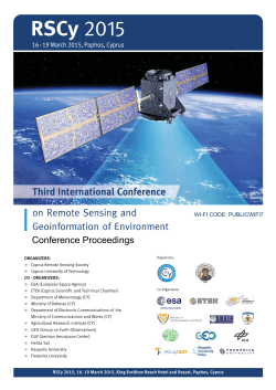conference agenda - Remote Sensing Laboratory and Research