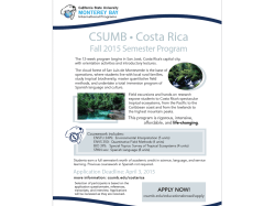 LSAMP Fall Semester in Costa Rica