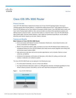 Cisco IOS XRv 9000 Router Data Sheet