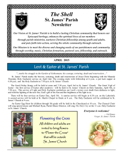 April, 2015 - St. James` Parish