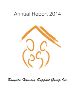 Banyule Housing Group 2014 Annual Report