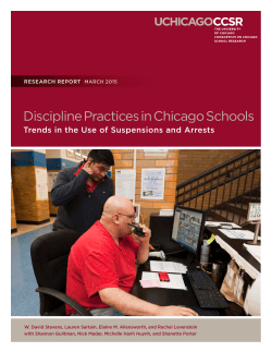 Discipline Report - UChicago Consortium on Chicago School