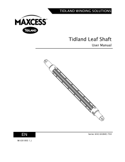 Tidland LeafShaft Manual