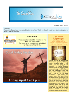 To go to pdf of - Canyon Lake Community Church