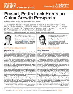 Prasad, Pettis Lock Horns on China Growth