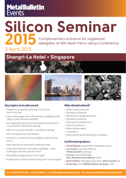 2 April 2015 Shangri-La Hotel • Singapore