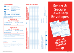 Smart & Secure Jewellery Envelopes
