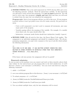 CS 170 Homework 6 - Deadline Wednesday October 30, 11:59pm