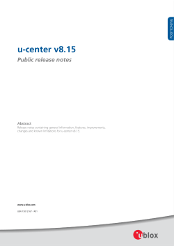 u-center v8.15 Release Notes - u-blox