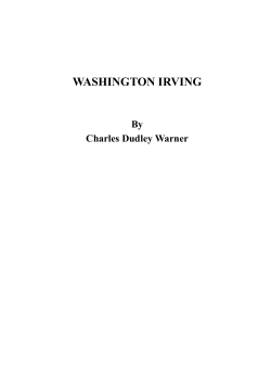 WASHINGTON IRVING
