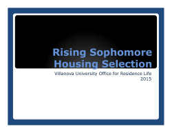 Rising Soph Housing Selection 2015