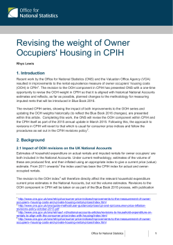 Revising the weight of Owner Occupiers` Housing in CPIH