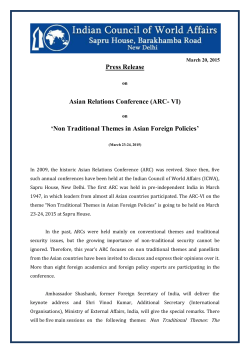 Press Release Asian Relations Conference (ARC
