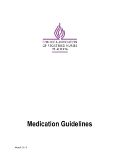 Medication Guidelines - College and Association of Registered