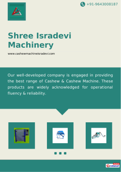 Corporate Brochure - Shree Isradevi Machinery