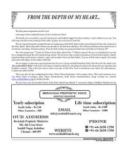 - NEWS Mar 2015 - Berachah Prophetic Ministries