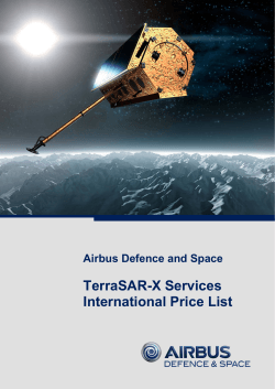 TerraSAR-X International Price List