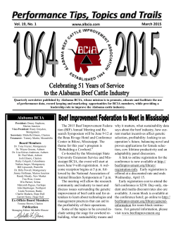 Alabama BCIA March 2015 Newsletter