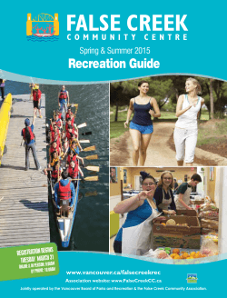 Recreation Guide - False Creek Community Centre
